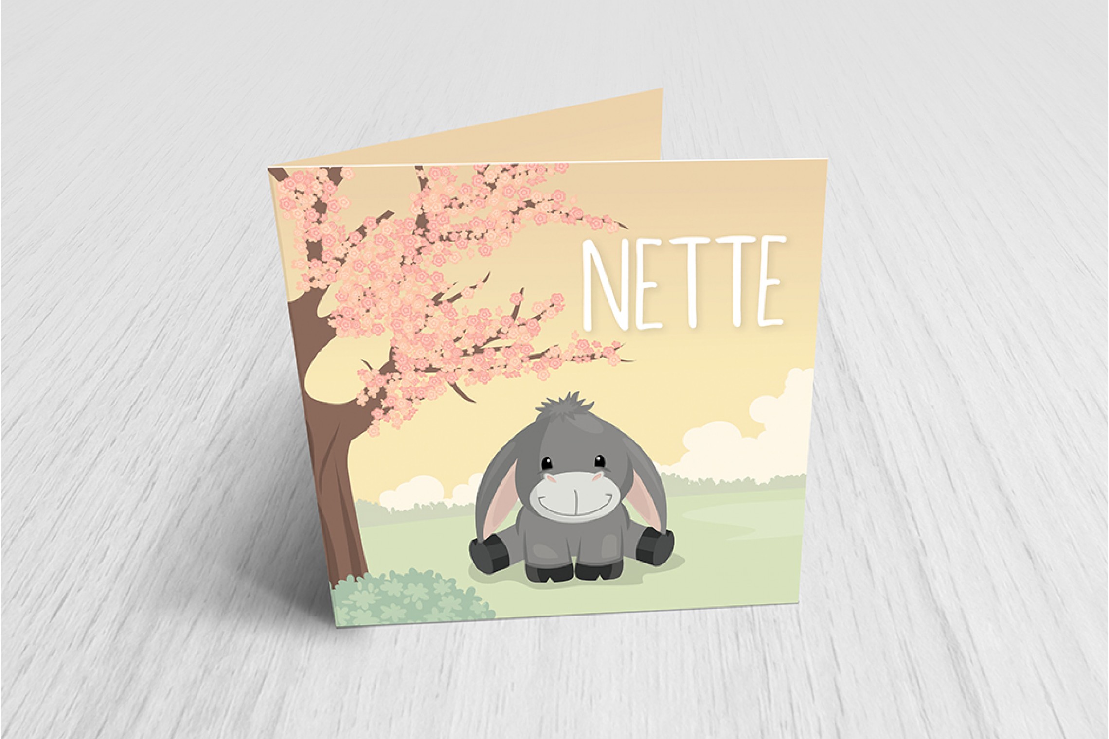 Ezeltje in landschap